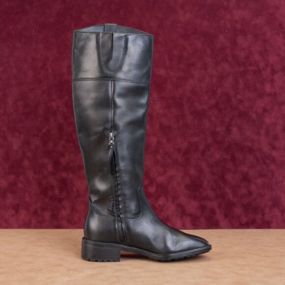 Sam Edelman Wmn Drina Black Leather Fashion Equestrian Riding Knee Boots sz 6.5 - Picture 10 of 10